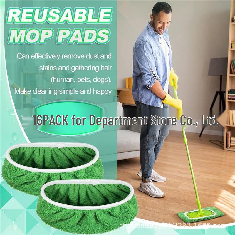 Soft Absorbent Flat Mop Replacement Cloth for Wet & Dry Cleaning
