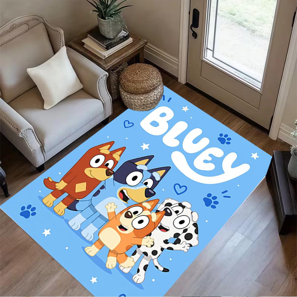 Bluey Bingo Adventures Carpet Design for Dormitory Hallway Decorate room Game Room Anti-slip Rug Office home decor Wedding Party Gift