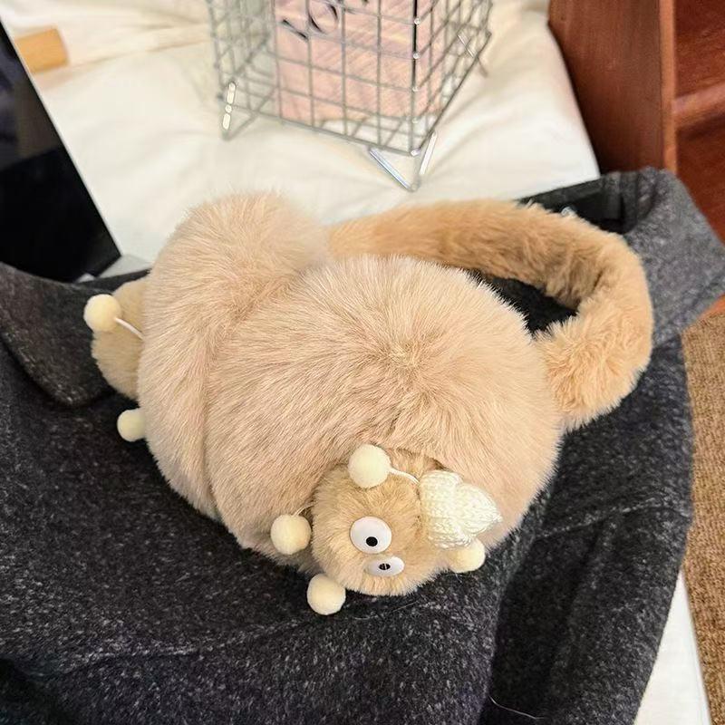 

Cute Coal Ball Plush Earmuffs Portable Ear Warm Earflap Cold Protection Soft Outdoor High-Quality Winter Warm Ear Cover