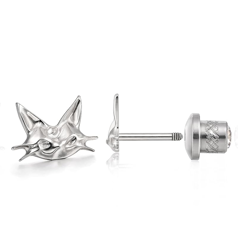 

Limerencia hypoallergenic pure titanium earrings medical use Leaving the second piercing on titanium Compatible with metal allergies screw type