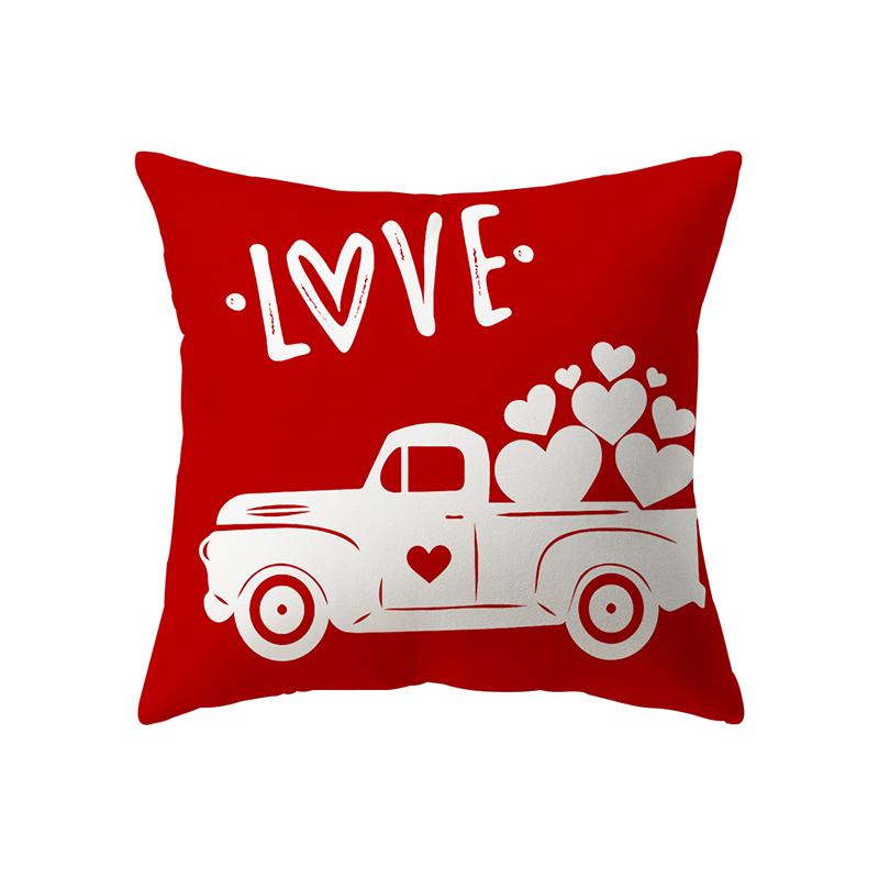 Christmas Theme Christmas Decoration Printed Pattern Cushion Cover Home Living Room Sofa Decor Waist Cushion Pillow Cover