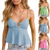 Women's Fashionable Button-down Sleeveless Vest Top