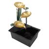 USB Tabletop Fountain Quiet Circulating Water Decorative Iron Desk Waterfall Fountain with LED Light for Living Room