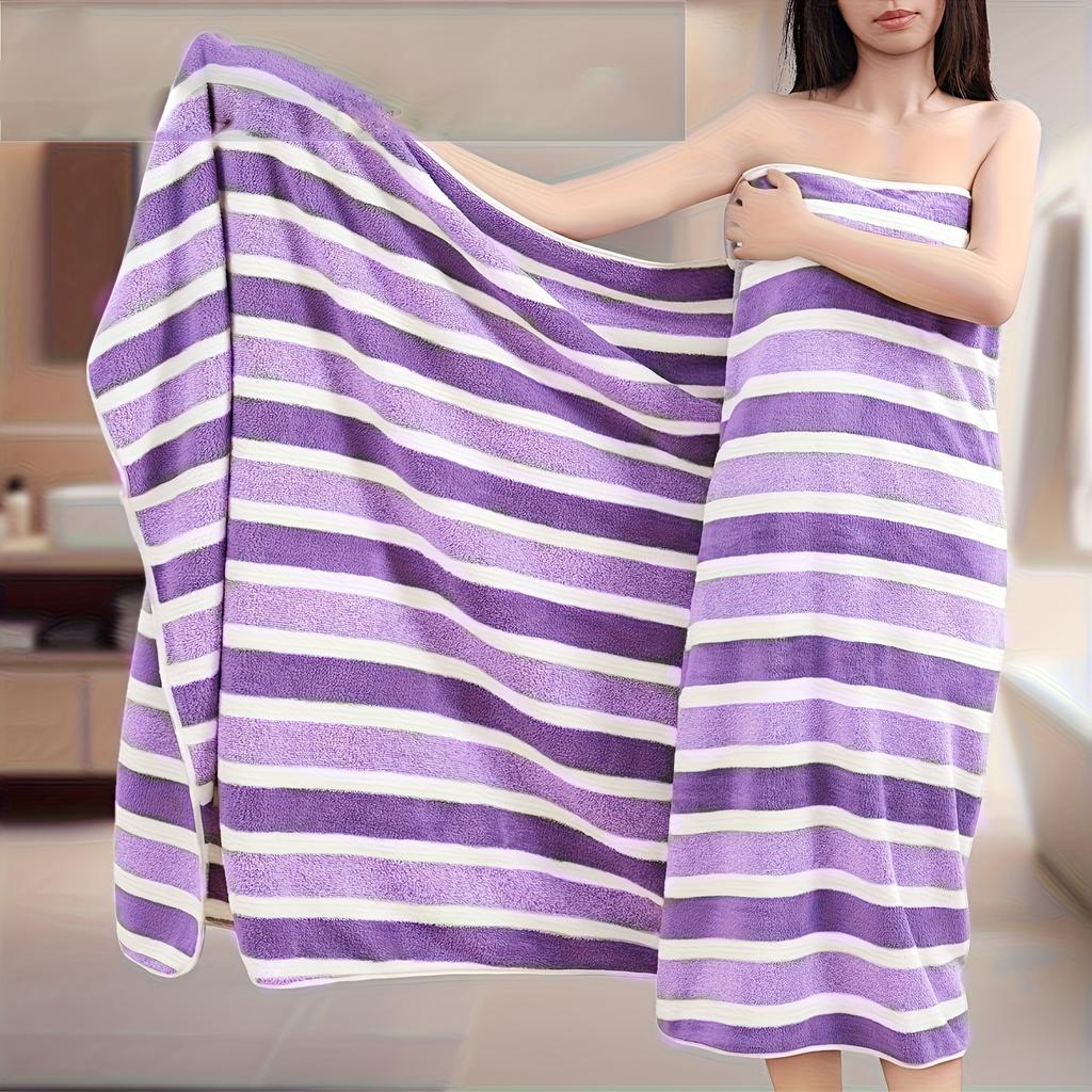 Superfine Fiber Extra Large Bath Towel Thick Absorbent Fluffy Quick Drying Polyester Travel Vacation Fitness Yoga Multi Colors