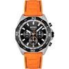 Energy Black Dial Orange Silicone/Rubber Men's Quartz Watch 1513970