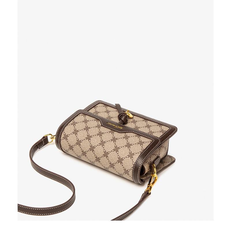 VEZFAA Sac à Bandoulière Mode Femme Style Coréen Sac pour Femme Sac Carré Imprimé Tendance Classique Coréenne Sac Messager Cuir Véritable