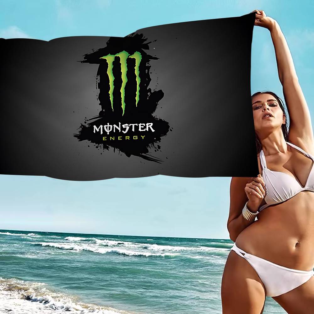 M-MostroES-ModaE-Energia Telo da Spiaggia Colorati Asciugamani da Bagno Per Ragazza Microfibra Asciugatura Rapida Personalizzato Senza Sabbia Spiaggia Yoga Spa