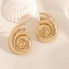 European and American Temperament Fashion Electroplated Conch Style Earrings Dubai Women's Jewelry High-end Personalized Earrings