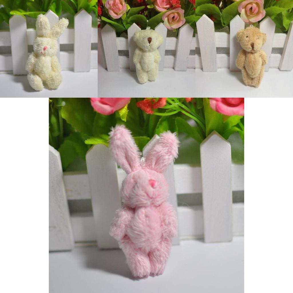 Adorable Mini Cute Plush Toy Tiny Rabbit Bear Doll With Soft And Cozy Feel