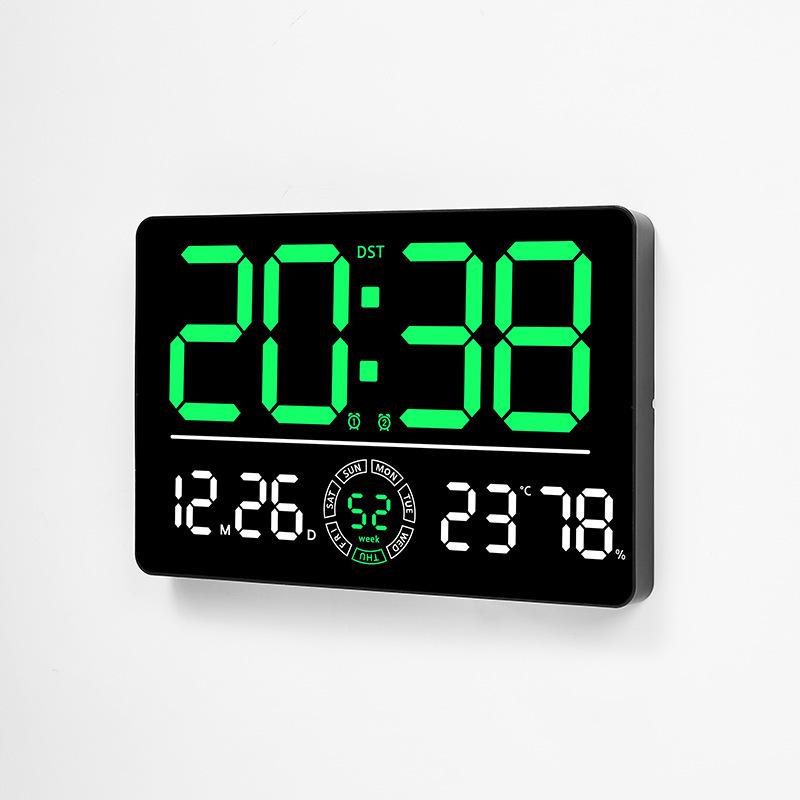 LED Digital Wall Clock with Bluetooth & Auto Time Sync for Living Room - Model 6667