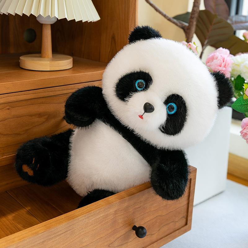 Cute Panda Yaya Plush Toy Children's Sleeping Pillow Zoo Souvenir Study Ornament Car Pillow