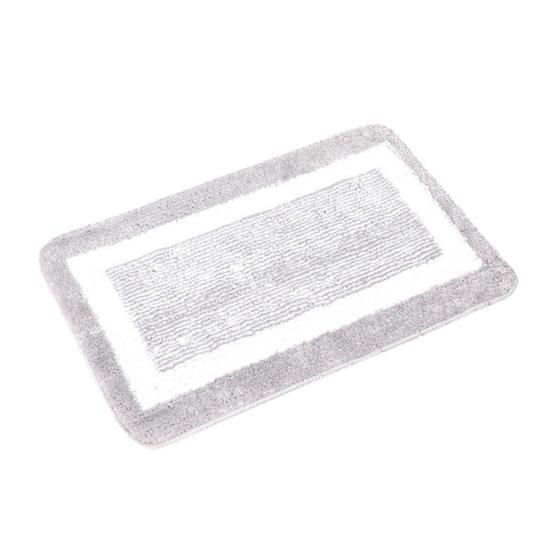 Bathroom Anti-Slip Mat, Ultra Soft Water-Absorbent Fiber Bath Mat, Non-Slip Thick Cushioned Floor Mat, for Tub Home Decor Accessories Small светло-серый