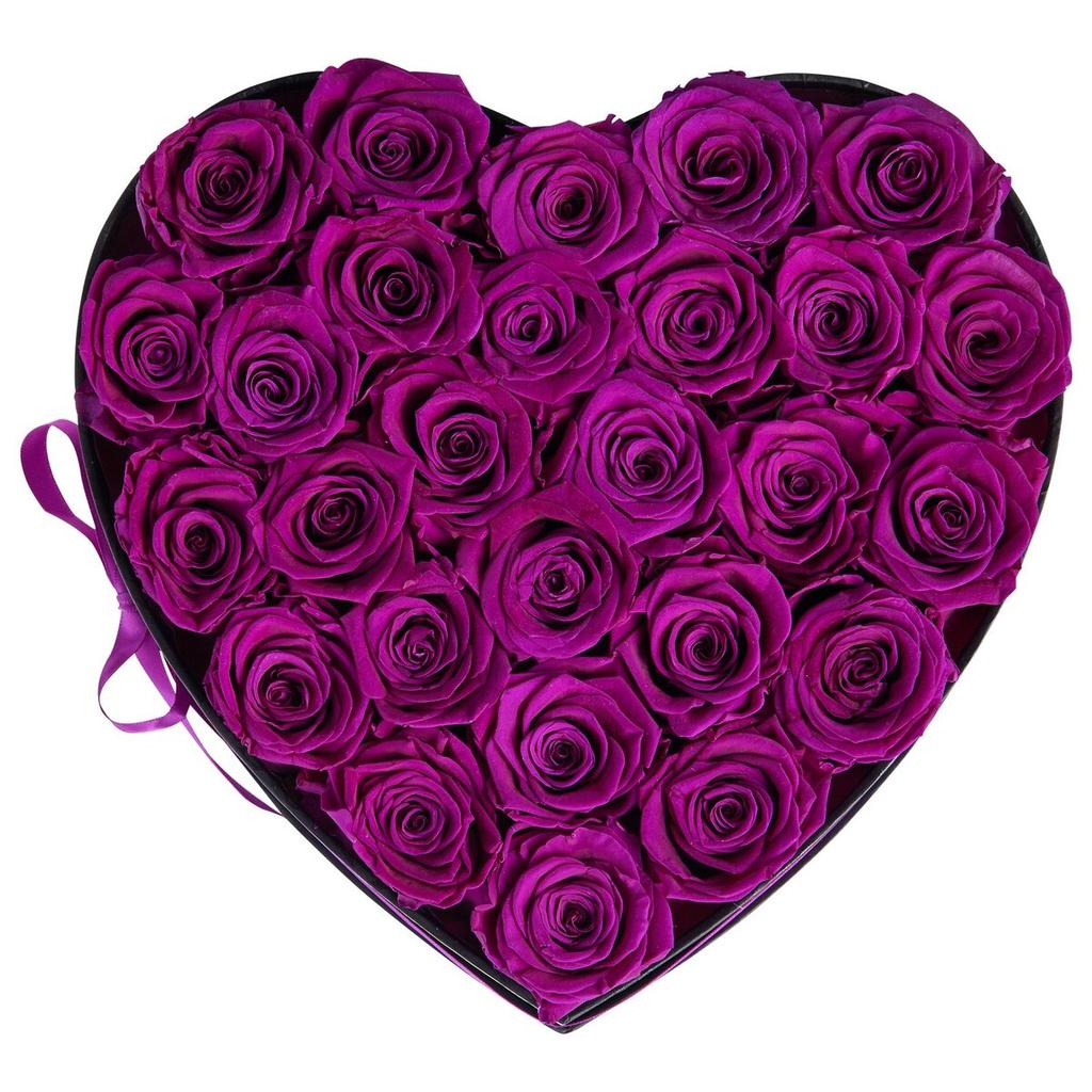 Forever Flowers, 27 Preserved Roses In Heart Shape Box, Eternal Flowers Immortal Bouquet Birthday Present for Women Her Wife Mothers, Anniversary,