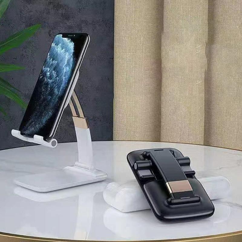 Portable Foldable Mobile Phone Holder Featuring Pullback Arm & Secure Grip Smartphone Tablet Stand for Office Desk