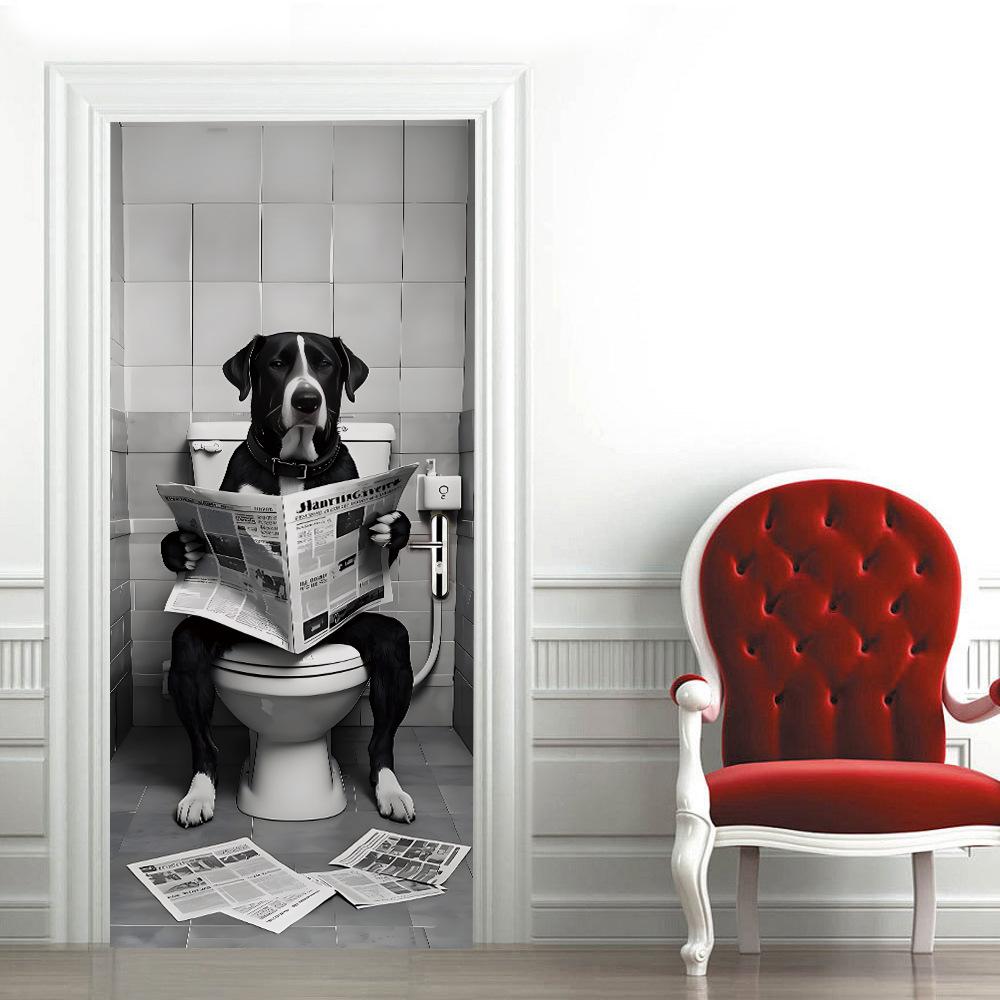 Fantastic Animal Self-Adhesive Wallpaper, Bedroom Self-Dipping 3D Door Sticker, Advanced Waterproof Door Frame Sticker