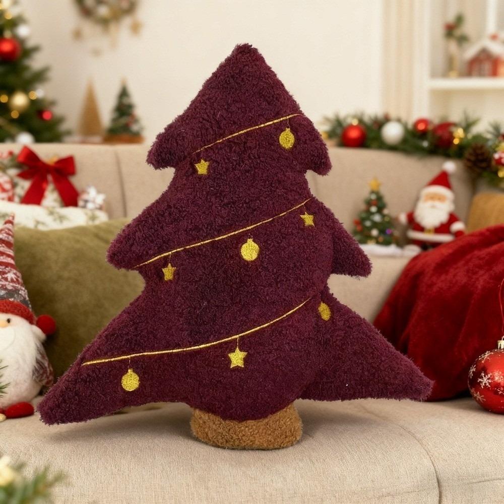 Soft Christmas Tree Pillow 40cm Festive Decor Pillow New Plush Cushion Christmas