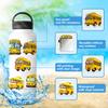 50 Cartoon School Bus Stickers Creative Cartoon Cute Yellow School Bus Bus Doodle Stickers Student Children