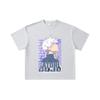 260 GSM Double Yarn 32 Count 100% Cotton Jujutsu Kaisen V28 Gojo Print Unisex Heavy Cotton T Shirt