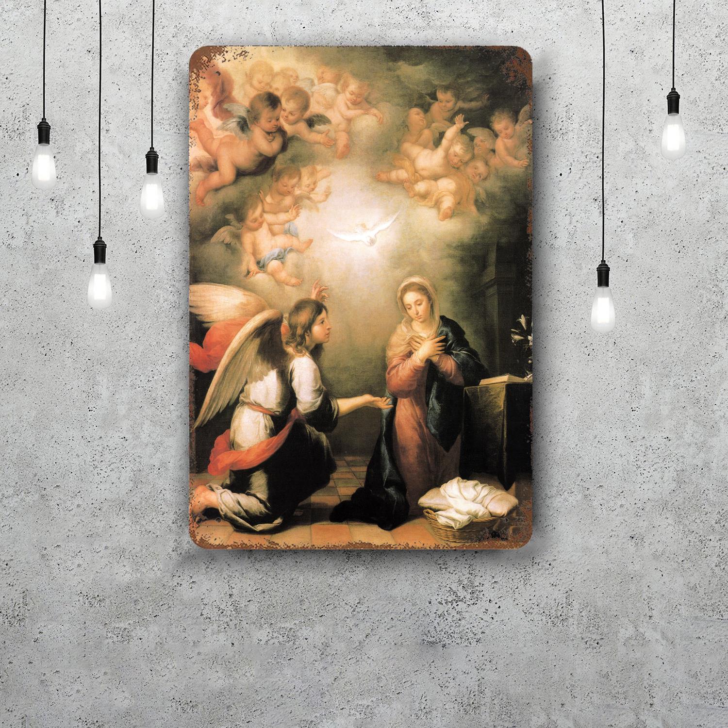 

annunciation Metal Signs wall decor Vintage Tin Signs Captain Metal Poster Decor for Bar Pub Club Wall Decoration 20x30cm（7.8x11.8inch）