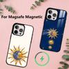 Sun Moon Phone Case For iPhone17,16,15,14,13,12,11 Plus,Pro Magnetic with Magsafe Wireless Charging