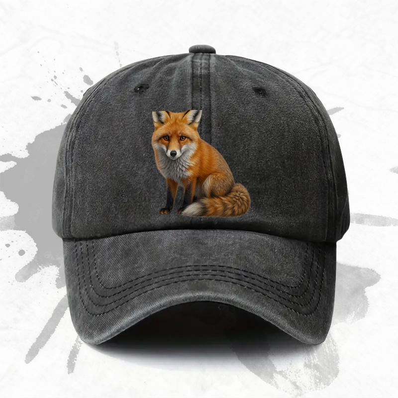pc Adjustable Baseball Cap with Printed Fox Pattern Lightweight Printed Craft WomenS Hat Fox Pattern MenS Trendy Cap Id