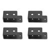 4PCS Door Barricade Bracket Heavy Duty Steel Open Security Bar Holder U Bracket for Barn Shed Garage
