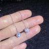 Smyoue 5/6.5mm Tassel Round Cut Moissanite Drop Earring for Women Classic Four-claws Lab Diamond Ear Jewelry 925  Silver