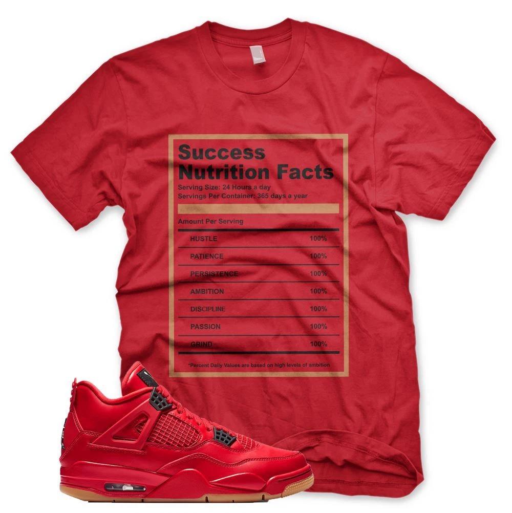 New SUCCESS FACTS T Shirt for J1 4 Singles Day Fire Red S