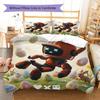 Love, Death, Robot Pattern Bedding Quilt Set Quilt Cover Pillowcase Home Decoration Birthday Gift (1 * duvet cover + 2 * pillowcase, without core)