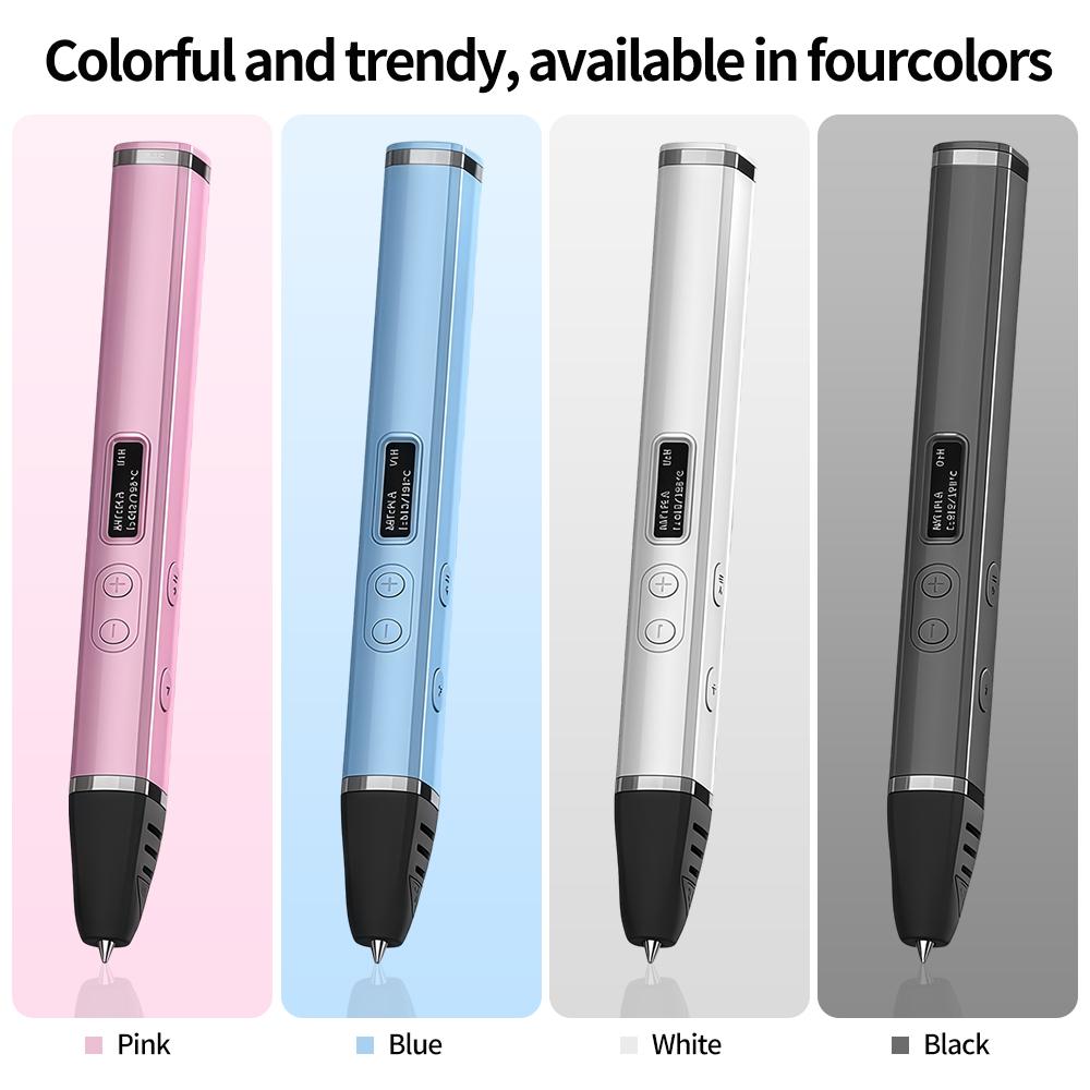 3D Printing Pen Professional 3D Print Pen Competition Level OLED Display With PLA Filament 3D Doodling Making Detachable Design