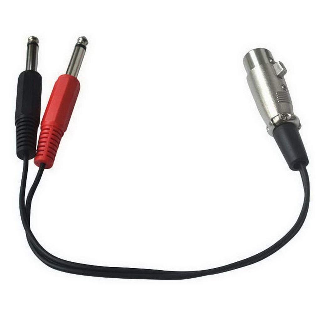 XLR Female To 6.35mm Mono Male Audio Y Splitter Cable, 1 XLR Female To 2 Dual 6.35mm Male 30cm (1.5m3m) Stereo Mic Audio Converter Adapter Cable