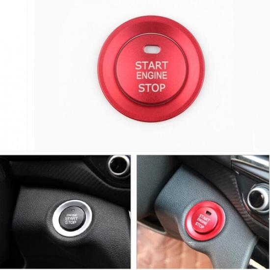 For Hyundai Elantra 2017- Red ENGINE START STOP Switch Button Cover Trim 2X
