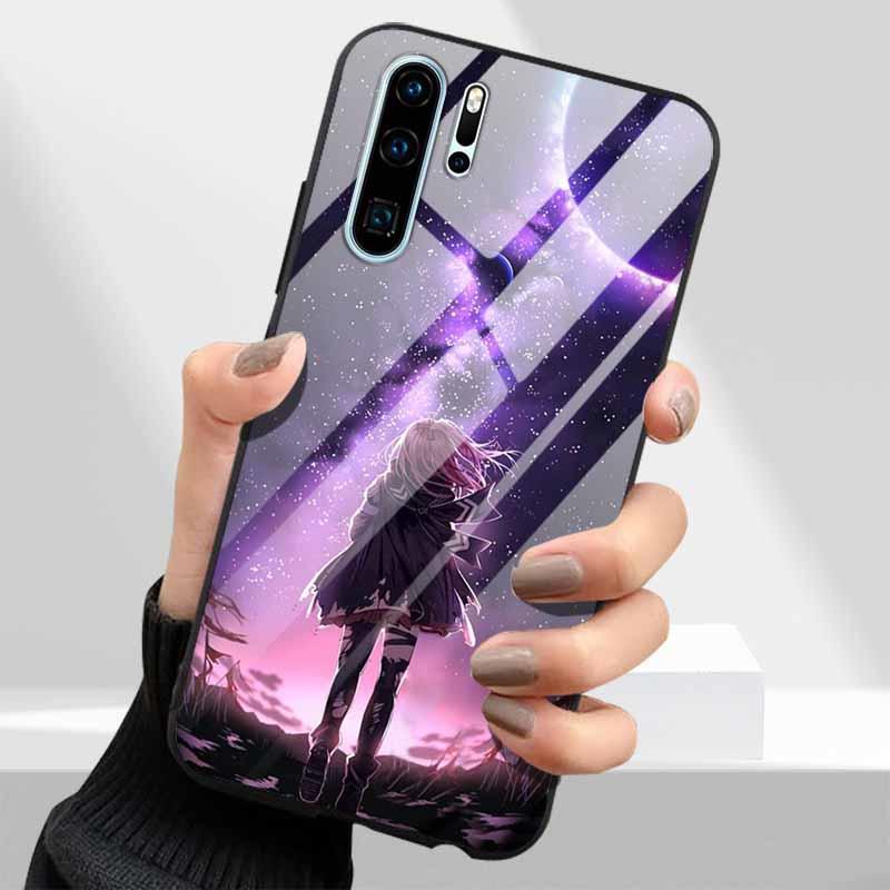 Tempered Glass Phone Cases for Huawei P30 Pro P20 P 30 P40 Lite P50 P60 Pro P30Lite P 20 60 Cover Hard PC Back Coque Shell Capa