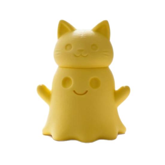 3D Print Ornaments, Cat Ghost Shape, Add Halloween Atmosphere Desktop Decoration, Figurine for Home Office