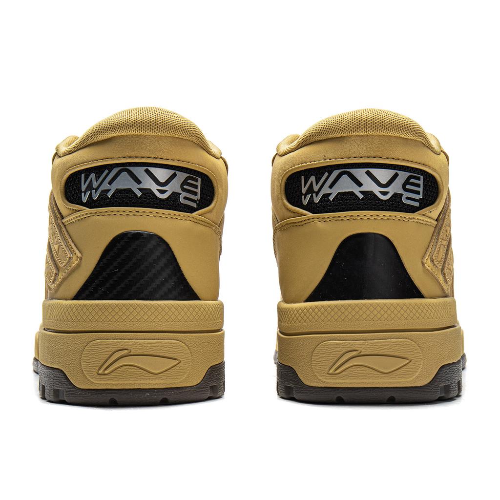 Li Ning Wave MID Thermal Slip Resistant Mid top Skateboard Shoes Unisex Umber AGCV379-1