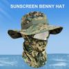 Fashion UV Protection Balaclava Hat Face Cover UPF 50+ Sun Hat Large Casual Bucket Hat Hiking