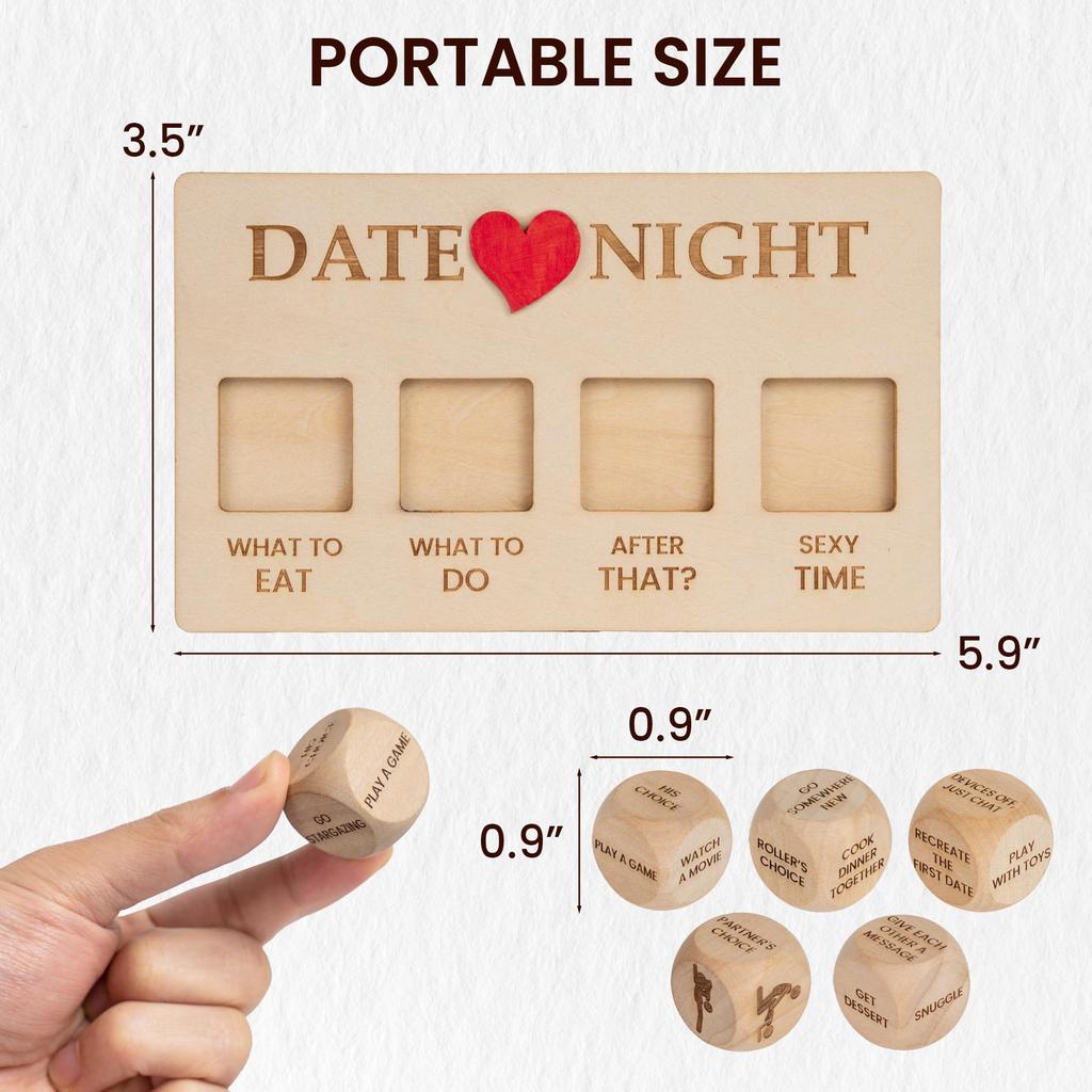 4Pcs Sex Dice Adults Games Wooden Dice Kit Valentine's Day Gifts Date Night Ideas For Couples Date Night Dice Sex Positions