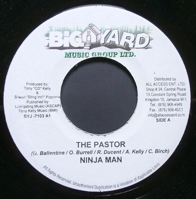 7inch Record NINJAMAN / SHELLY THUNDER - The Pastor / The Gospel BYJ7103 Big Yard Music  2007 US Reggae, Ska & Dub Used