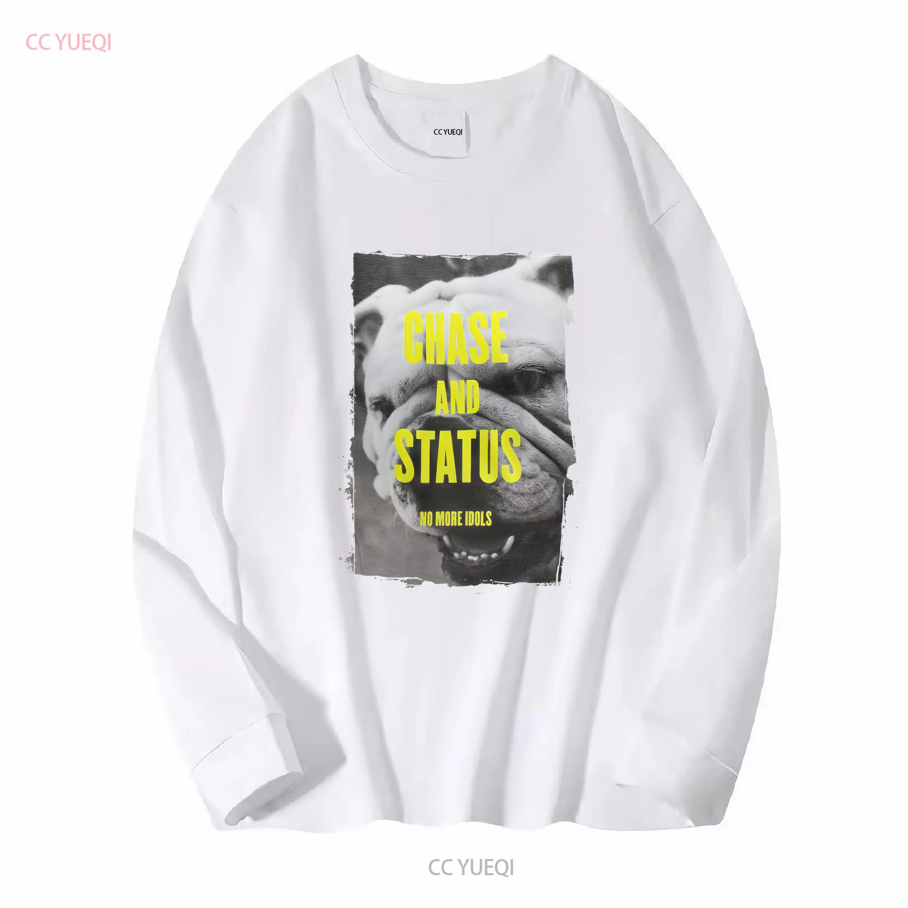 ZheXiong TEE Chase And Status No More Idols Zacht T-shirt lange mouwen vintage Gewassen streetwear Uitgerekt designer kleding Veelzijdige mode 4XL