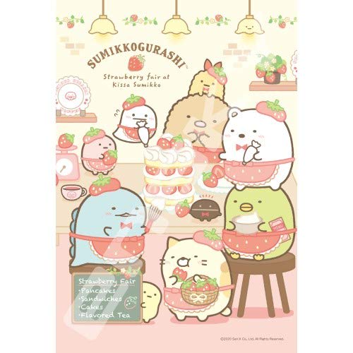 ENSKY Sumikkogurashi Cafe Sumikko Strawberry Fair 26 x 38cm Jigsaw Puzzle 300 Pieces JIGSAW PUZZLE 300-1583
