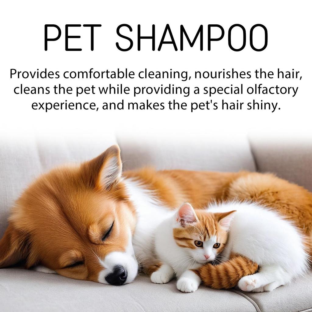 YEGBONG Pet Shampoo Gentle Cleansing Pet Cat & Dog Hair Smooth & Tangle Free Shampoo Shampoo