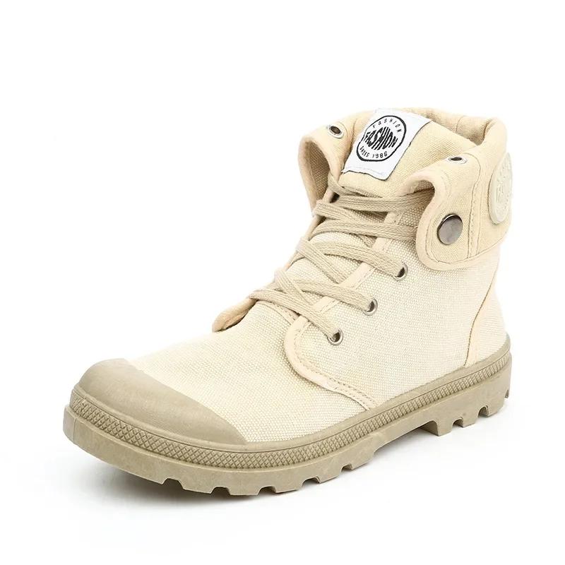 Fashion Women's Canvas Shoes Women Work Boots Palladium Style Fashion High-top Breathable Ankle Casual Shoes Female High Quality 35-41