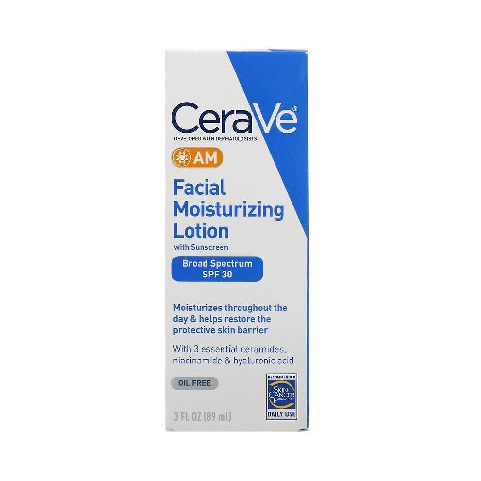 CeraVe, AM Facial Moisturizing Lotion with Sunscreen, SPF 30, 89ml