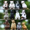 Social Action Cat Figure Cartoon Model Toy Decoration Doll Kid Ornament Gifts