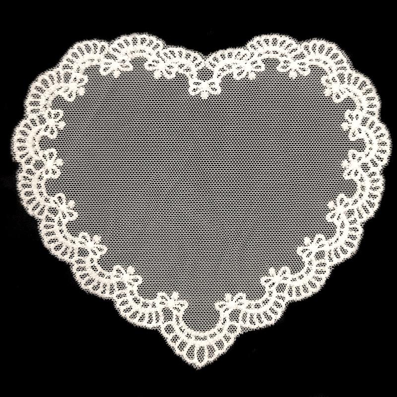 Mesh Bottom Embroidery Lace Coaster Love Pocket Flower Milk Silk Embroidery Water Soluble Hollow Heart Diy