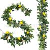 Artificial Lemon Peony Wreath Wall Hanging Decor Door Home Festival Party Decoration