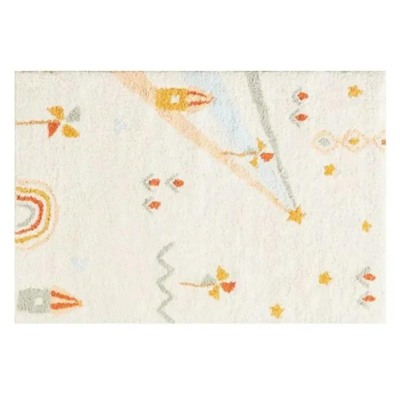 Cute Cartoon Baby Crawling Mat Rectangle Home Carpet for Living Room Bedroom Decor Non Slip Rug Indoor Outdoor Decorative Rugs