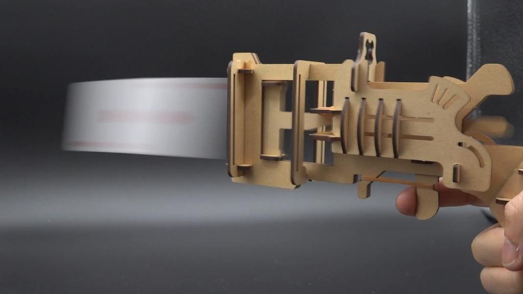 ActonCraft Trump Gun Craft Kit, Wooden Puzzle, 3D Puzzle, Easy Assembly Craft Kit for Kids and Beginners, No Tools or Glue Required