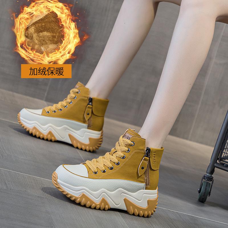 Douyin Internet celebrity bursting board inside heightening dad shoes women 2025 new versatile Korean version platform dad shoes student shoes