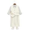 Spring Embroidered Hanfu Vest Set for Boys - Traditional Style Recitation & Performance Outfit